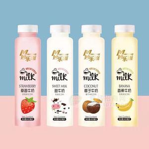 妙乐添草莓牛奶甜牛奶椰子牛奶香蕉牛奶400ml