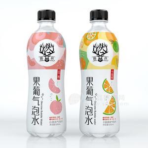 鹿燃果葡氣泡水果味氣泡水招商500ml