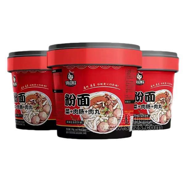 俏逗妈麻辣红油肥牛味粉面方便食品招商170g