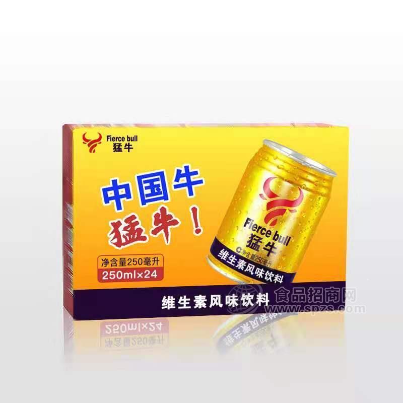 ·猛牛维生素风味饮料箱装招商250ml×24罐 