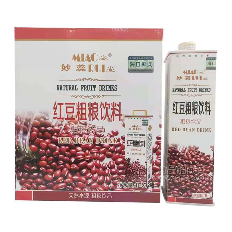 妙蕊紅豆粗糧飲料粗糧飲品1LX6瓶