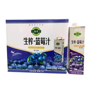 伯奇生榨藍莓汁果汁飲料1LX6瓶