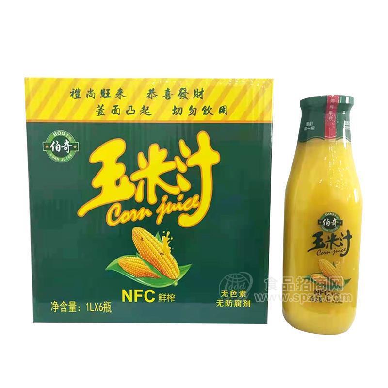 伯奇玉米汁植物飲料1LX6瓶