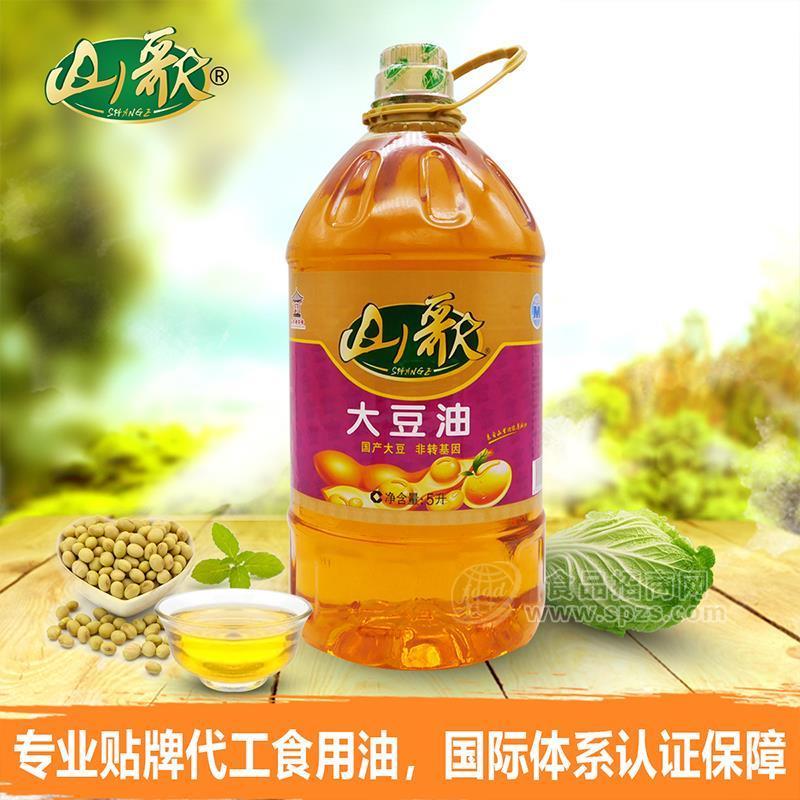 ·山歌大豆油国产大豆非转基因食用油招商5L 