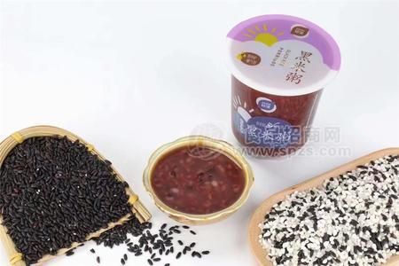 谷淦黑米粥方便食品营养粥杯装招商365g