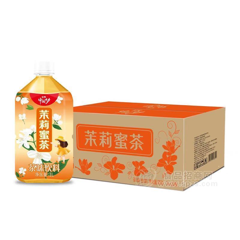 國(guó)傲茉莉蜜茶茶味飲料1LX10瓶