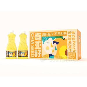 國傲黃桃果粒果汁飲料400mlx15瓶