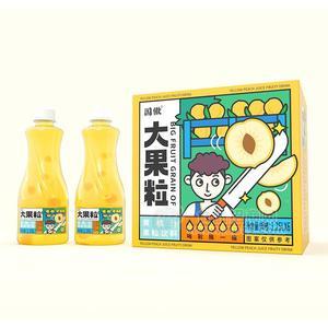 國傲黃桃汁果粒飲料果汁飲料1.25LX6瓶