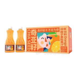 國(guó)傲奇亞籽橙子果粒果汁飲料400mlx15瓶