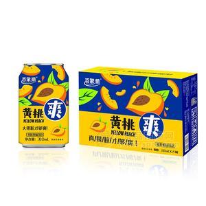 百果潮黃桃爽果粒果味飲料招商310ml