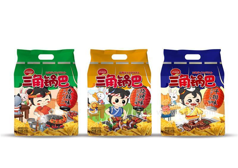 ·180G喜盈盈三角锅巴（香辣/烧烤/牛排） 