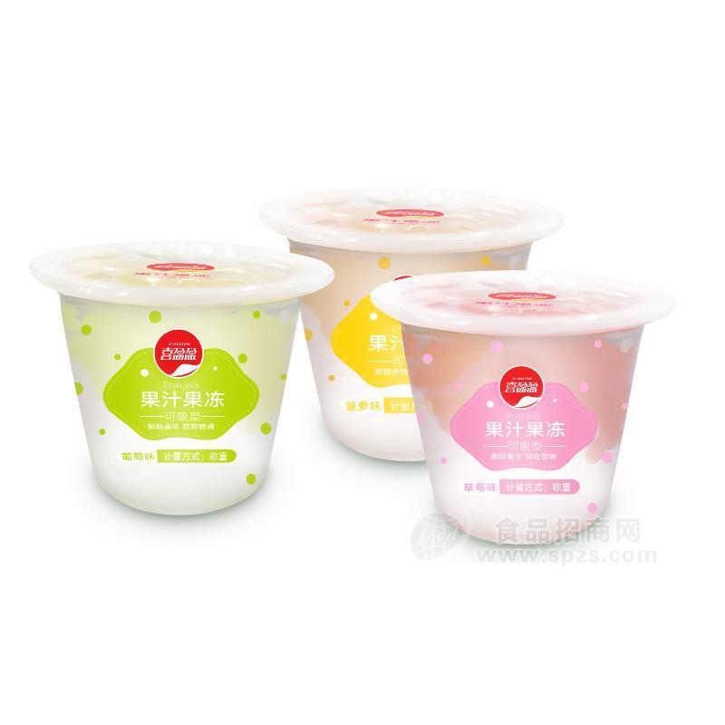 喜盈盈果汁果冻可吸型三种口味休闲食品称重实图招商