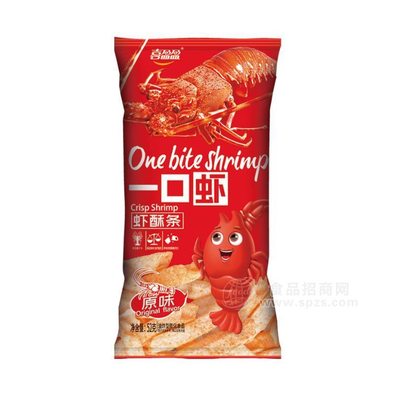 ·喜盈盈膨化食品虾酥条原味油炸型52g 