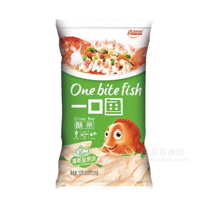 ·喜盈盈一口鱼酥条清蒸鱼原味油炸型膨化食品招商52g 