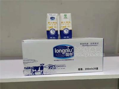 隴上牧場 純牛奶 禮盒 鉆石包200ml 20盒