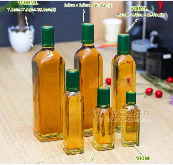 亚麻籽油瓶茶籽油瓶150ml250ml500ml750ml油瓶