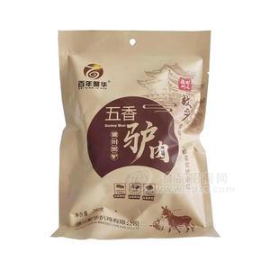 百年聚華五香驢肉休閑食品招商200g