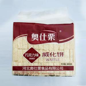 奧仕栗巧克力味威化餅干休閑食品招商325g