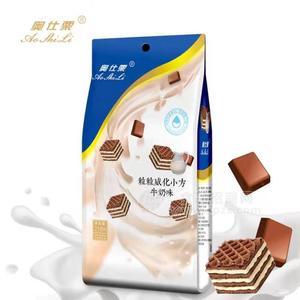 奧仕栗粒粒威化小方牛奶味威化餅干休閑食品招商