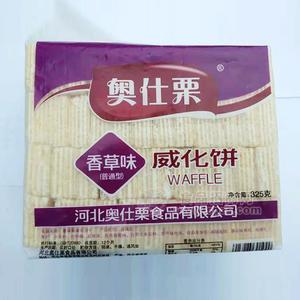 奧仕栗香草味威化餅干休閑食品招商325g