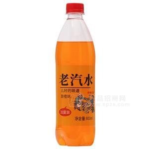 伶俐寶貝老汽水甜橙味汽水招商600ml