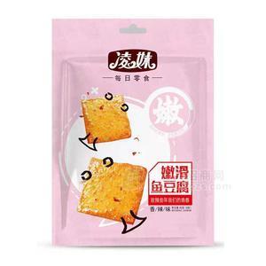 凌妹香辣味嫩滑魚豆腐休閑食品招商80g