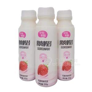 草莓果粒果肉奶昔乳酸风味饮品招商310g