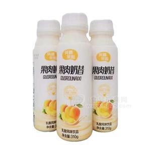 黃桃果粒果肉奶昔乳酸風味飲品招商310g