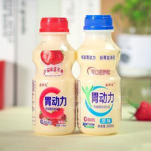 蒙伊元草莓味原味乳酸菌風(fēng)味飲品乳飲料340ml