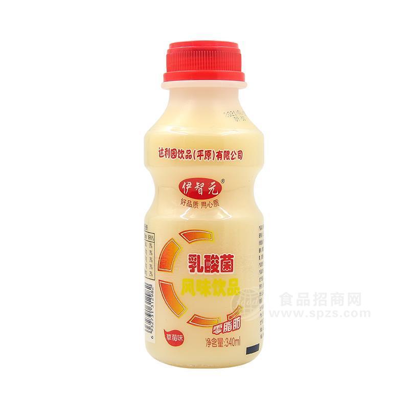 伊智元草莓味乳酸菌風(fēng)味飲品乳飲料340ml