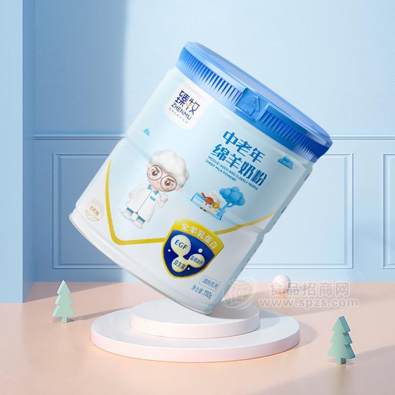 臻牧中老年绵羊奶粉无蔗糖730g