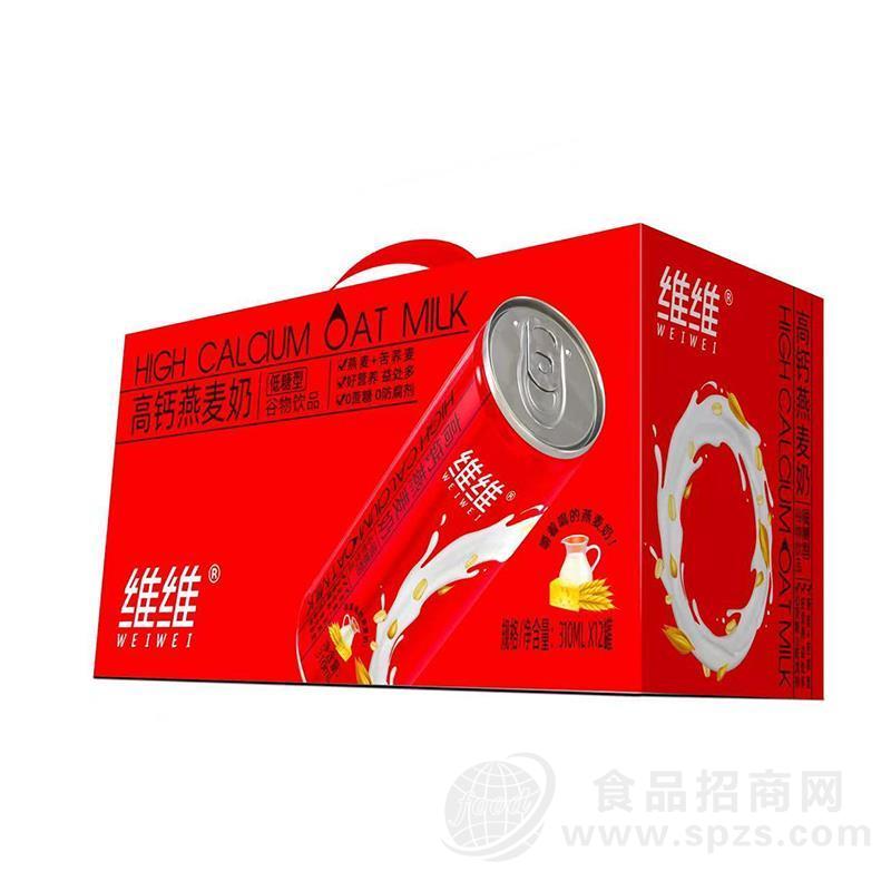 维维高钙燕麦奶低糖型谷物饮品招商310mlX12罐