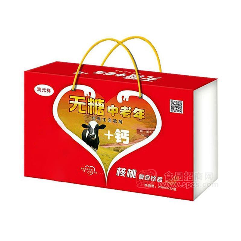 鸿元祥核桃复合蛋白饮品250mlx12盒