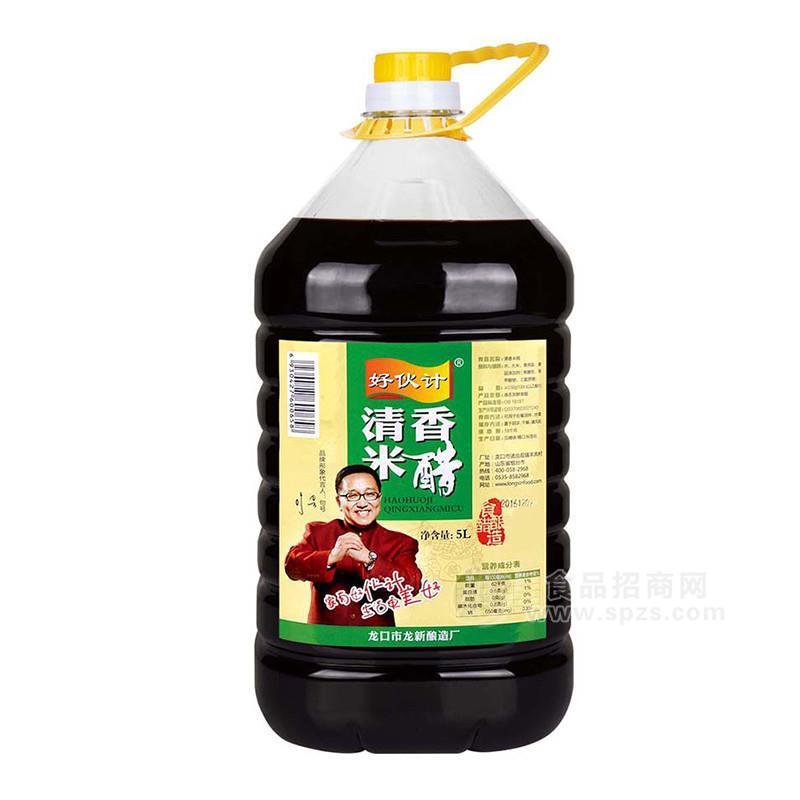 好伙计清香米醋调味品香醋5L 