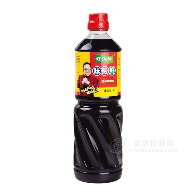 好伙计味极鲜酱油生产公司调味品豆油1L 