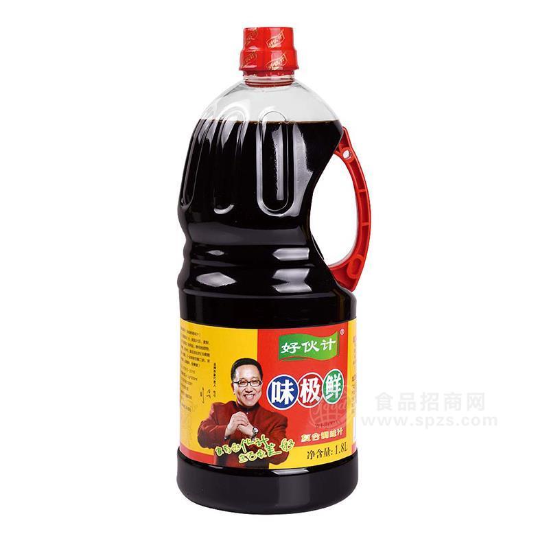 好伙计味极鲜酱油调味品豆油1.8L 