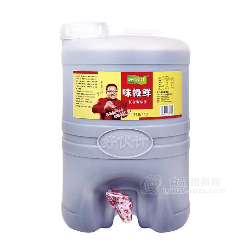 好伙计味极鲜酱油调味品豆油桶装17.5L