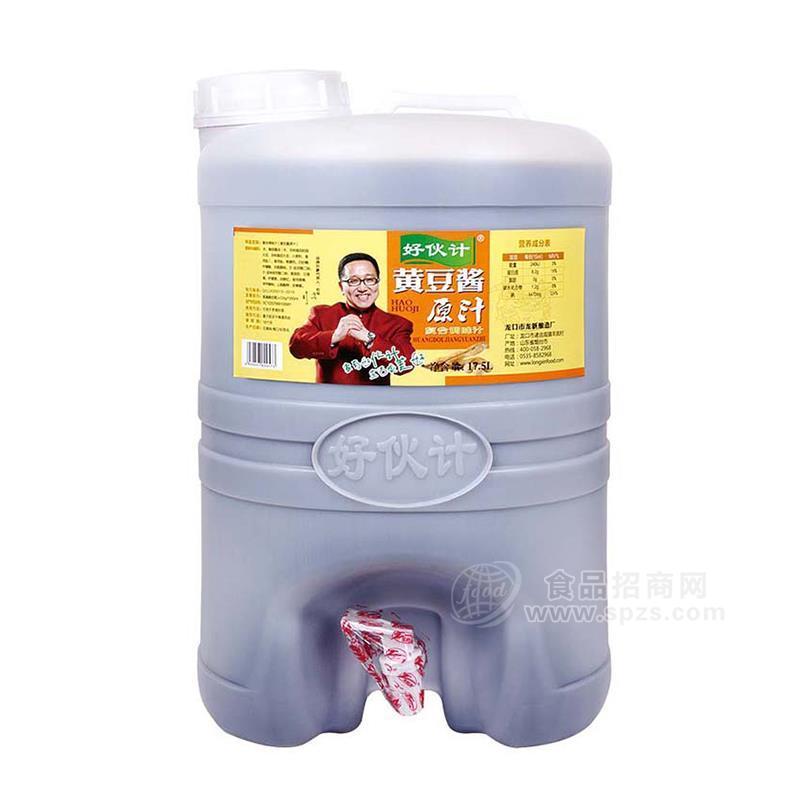 好伙计黄豆酱原汁酱油调味品豆油17.5L桶装