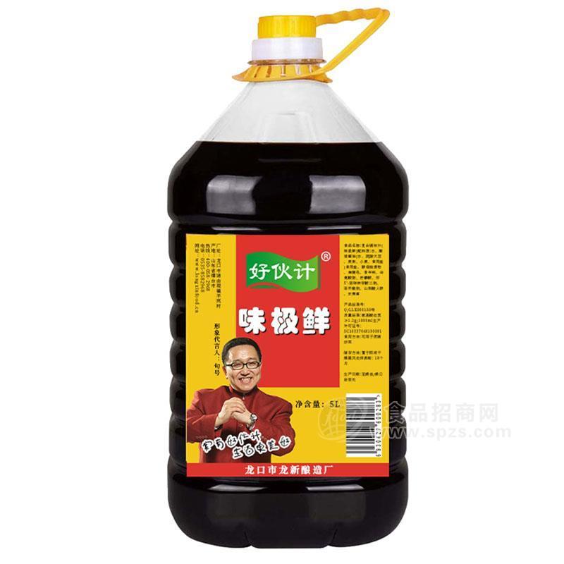 好伙计味极鲜酱油调味品豆油5L