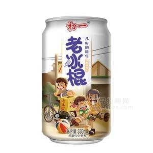 初一老冰棍香蕉味汽水風(fēng)味飲料330ml