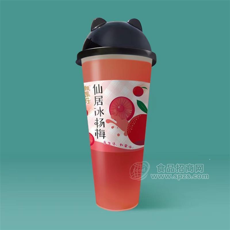甄果乐仙居冰杨梅杯装饮料果汁饮品招商