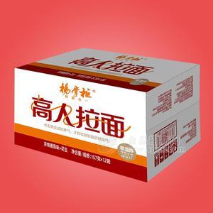 杨掌柜高人拉面浓情番茄味＋花生非油炸方便食品箱装157g×12碗