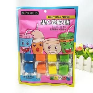 绿之原润于心 果C卷软糖饮料汽水味招商糖果92g