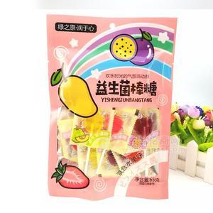 綠之原潤(rùn)于心 混合水果味益生菌棒棒糖65g