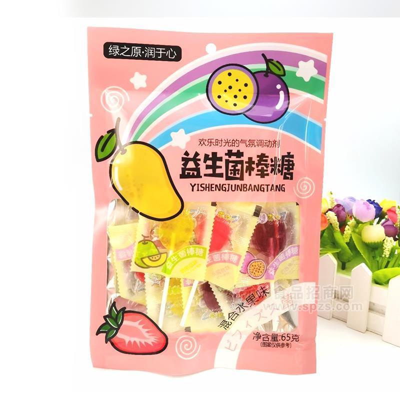 绿之原润于心 混合水果味益生菌棒棒糖65g