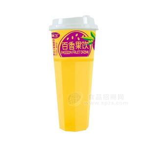 通飛百香果果汁飲料杯裝飲料招商校園渠道飲料學(xué)生飲料600ml