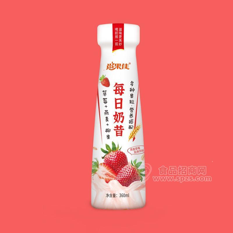 尚果佳每日奶昔草莓+燕麥+椰果乳味飲料360ml