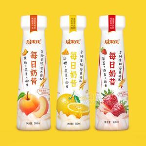 尚果佳奶昔草莓甜橙黃桃奶昔乳味飲料乳飲料360ml