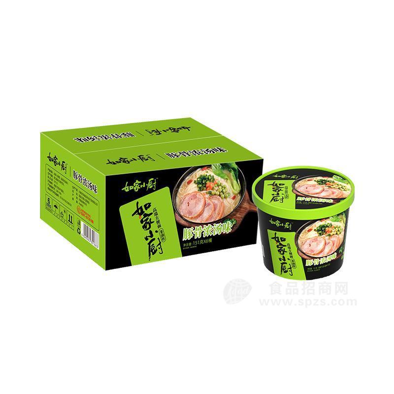 如家小廚豚骨濃湯味方便面方便食品151gx6桶