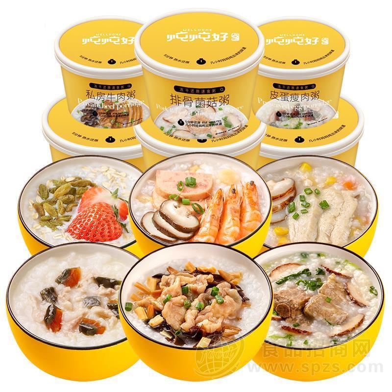盛耳炖炖好速食粥冻干速食粥早餐方便食品招商